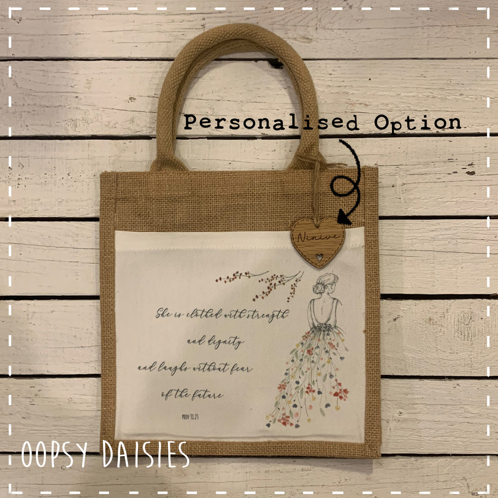 Book / Bible Jute Bag - God is Within Her 14150