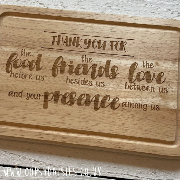 Chopping Board with Ridge Sm - His Presence (TR298) - RRP is