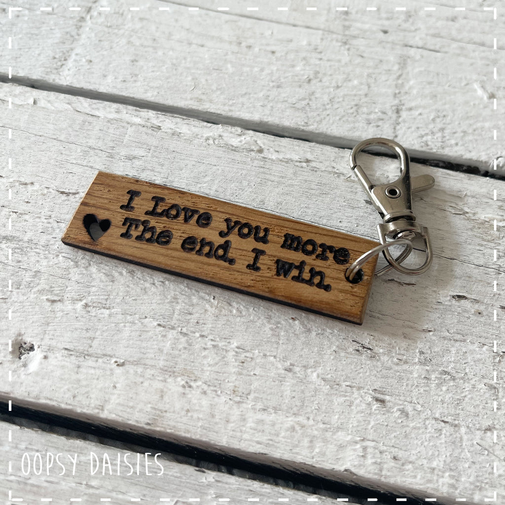 Keyring Tag with Heart - I Love you More 13938