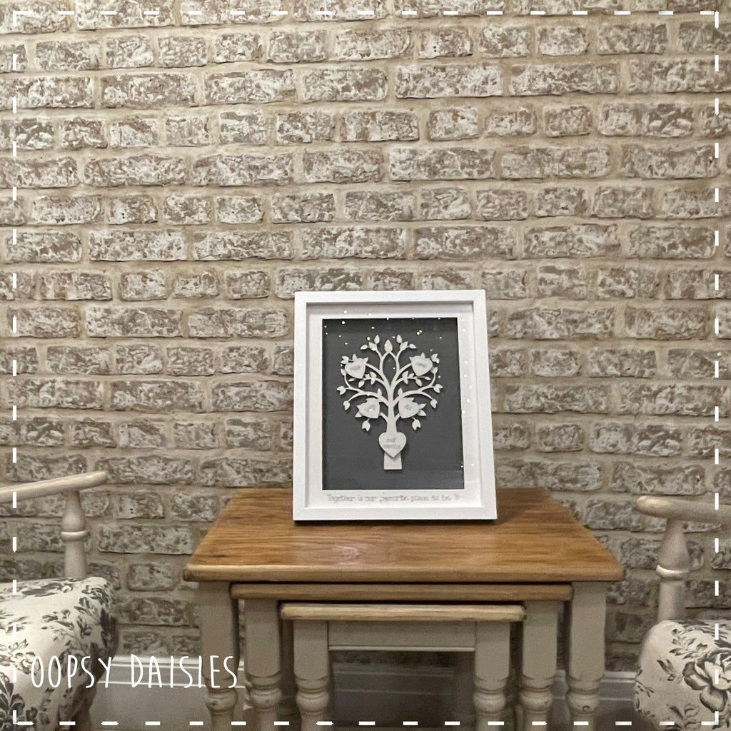Personalised Family Tree in Sm White Frame 14135