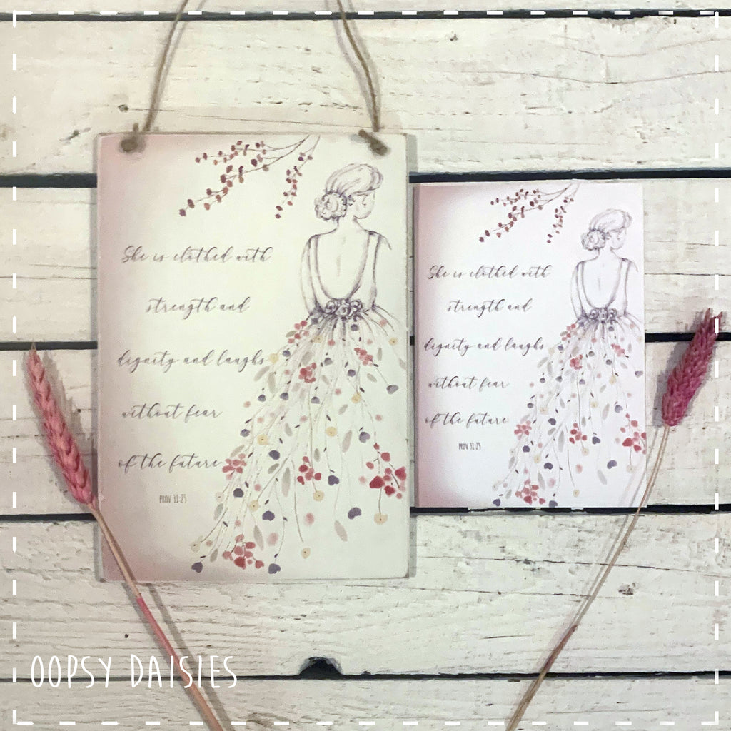 Plaque A5 - She is Clothed 14142