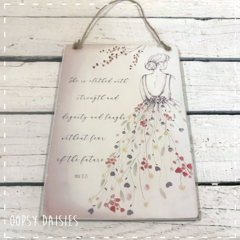 Plaque A5 - She is Clothed 14142