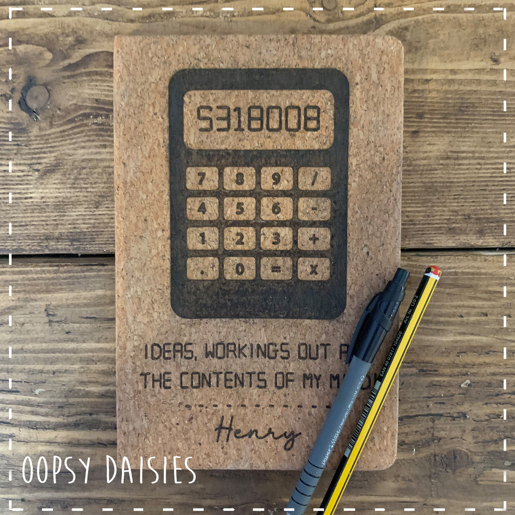 Notebook Cork A5 - Calculator 14263