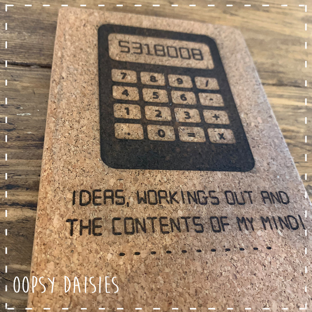 Notebook Cork A5 - Calculator 14263