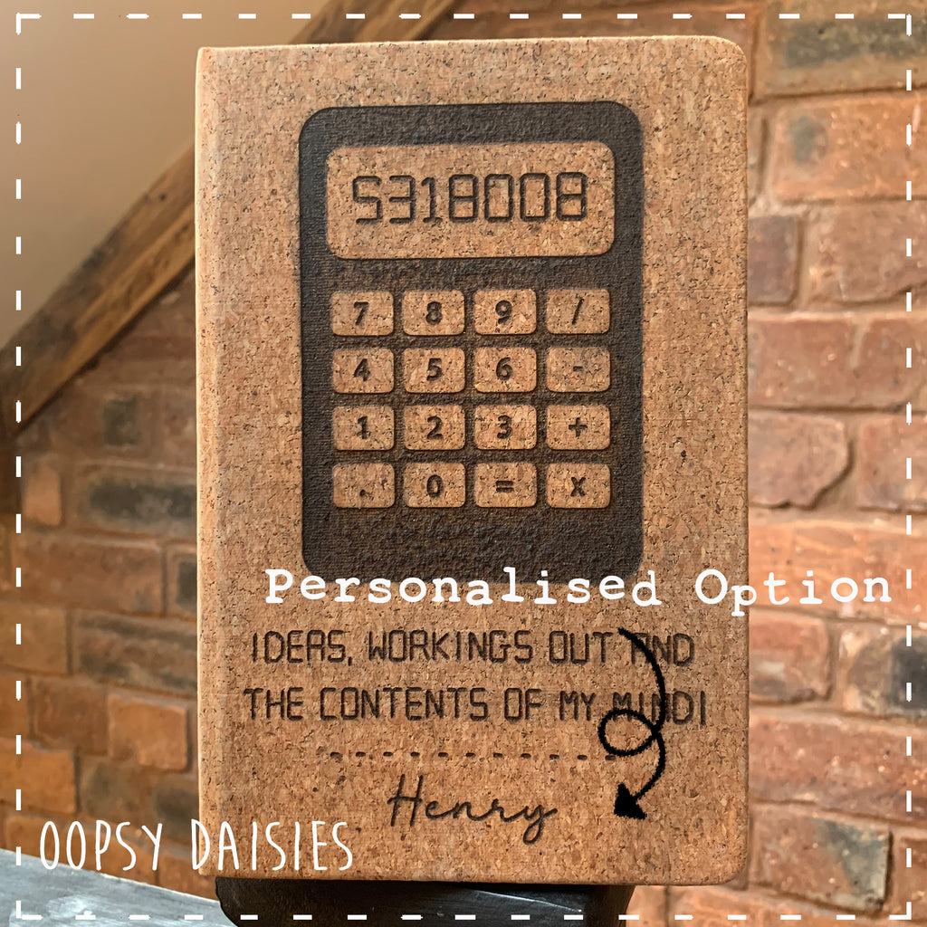 Notebook Cork A5 - Calculator 14263