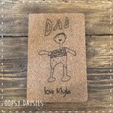 Notebook A5 Cork - Engraved with your Child's Drawing 14265