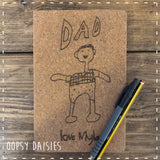 Notebook A5 Cork - Engraved with your Child's Drawing 14265