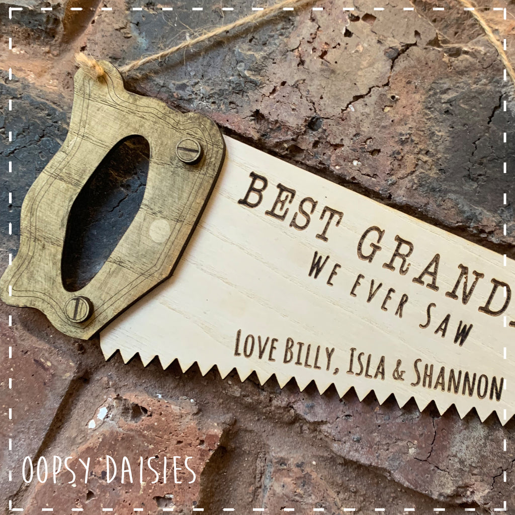 Wooden Personalised Saw Plaque 14267