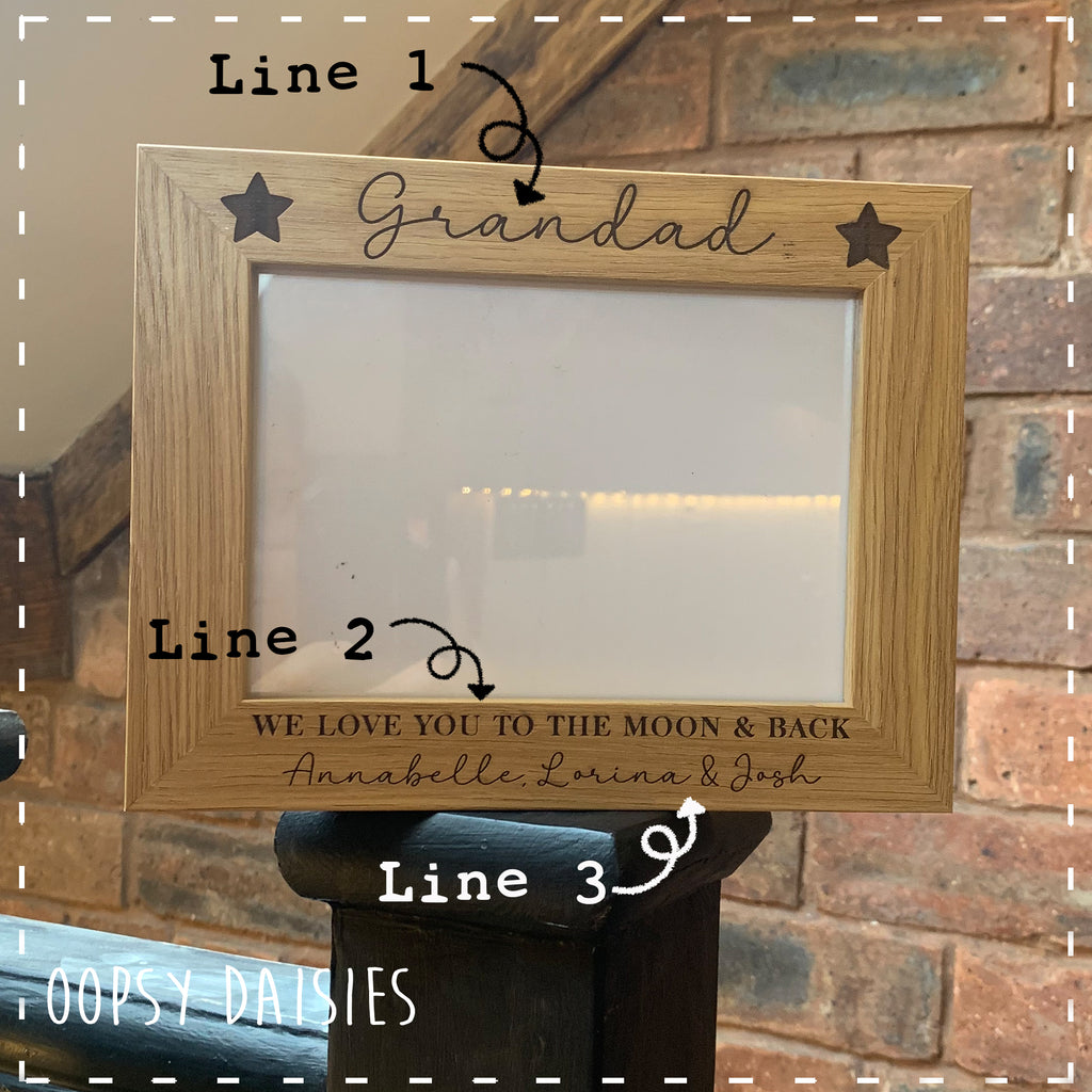 Personalised Wooden Frame - Stars 14268