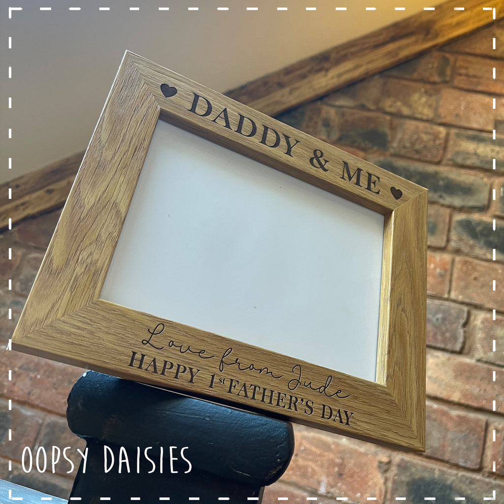 Personalised Wooden Frame - Hearts 14269