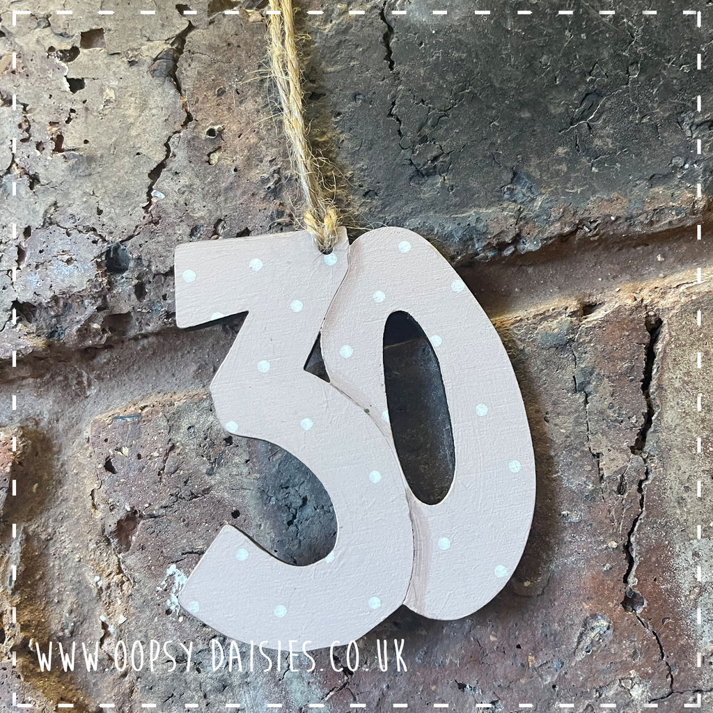 Age Number Plaque - '30' 14359