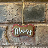 Personalised Dog Bone Christmas Tree Decoration 14365