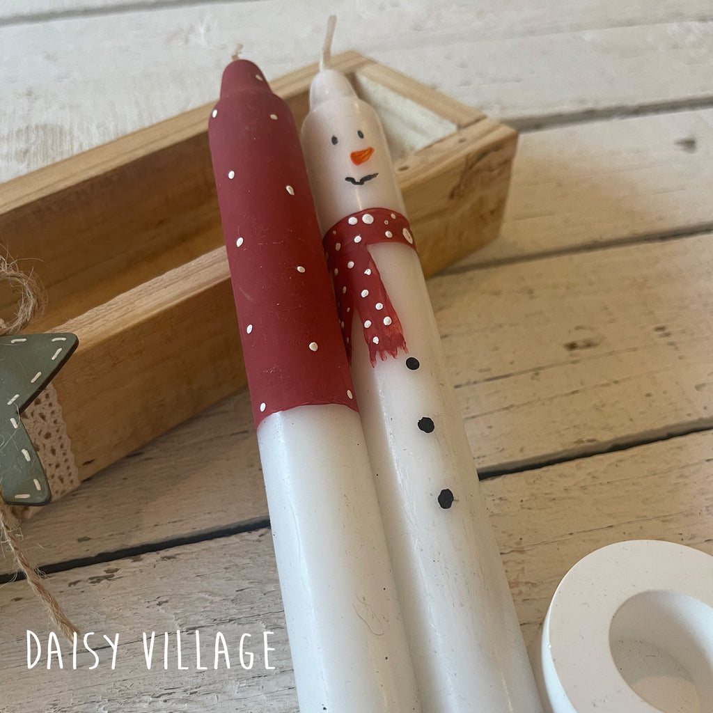 Hand Painted Snowman Candle Gift Set 14473