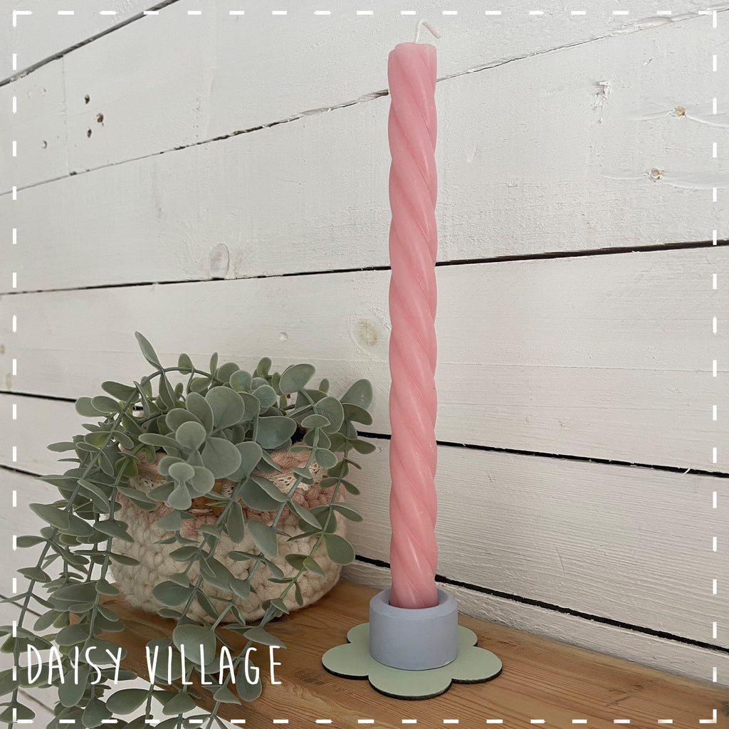 Hand Painted Flower Candle Stick Holder 14476