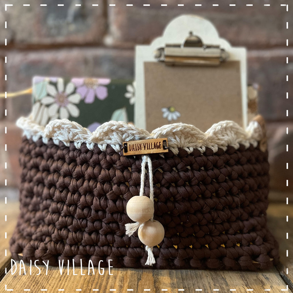 Crochet Oblong Storage Basket 14489