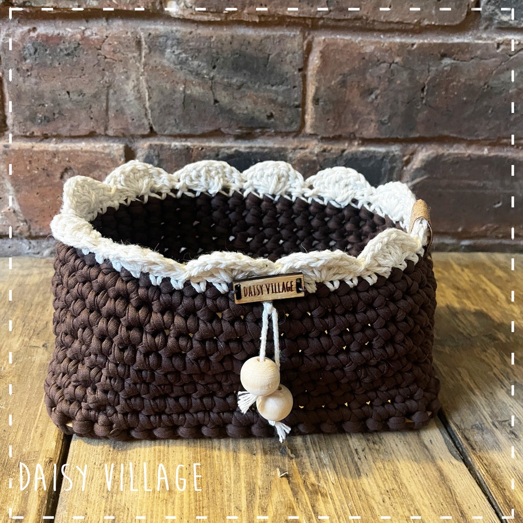 Crochet Oblong Storage Basket 14489