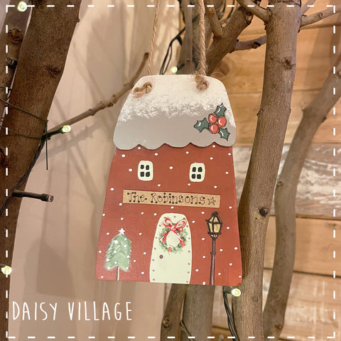 Personalised Christmas House Plaque 14498