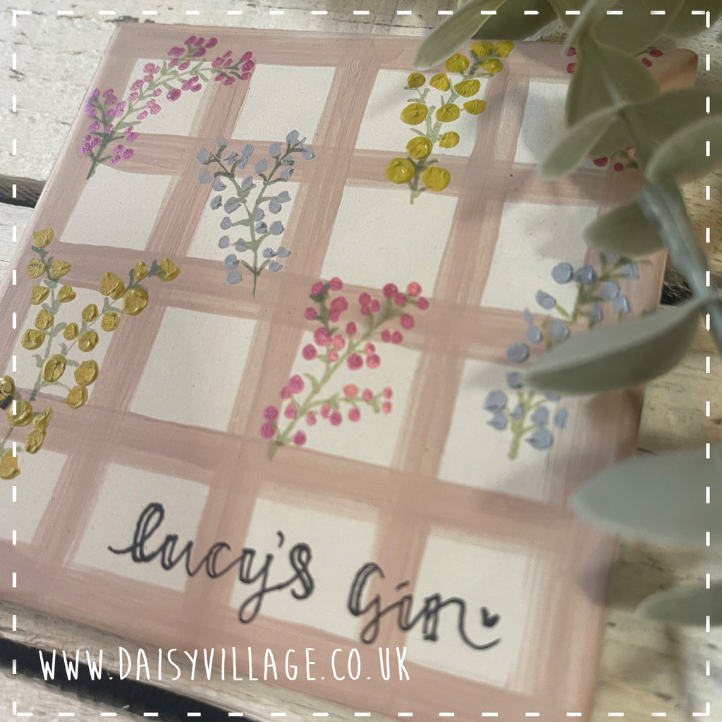 Coaster Ceramic Personalised - Window Flowers 14507