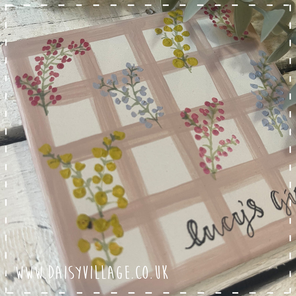 Coaster Ceramic Personalised - Window Flowers 14507