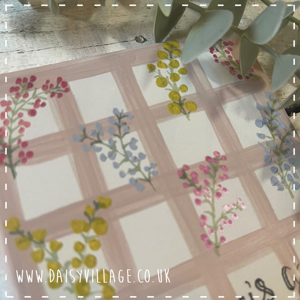 Coaster Ceramic Personalised - Window Flowers 14507