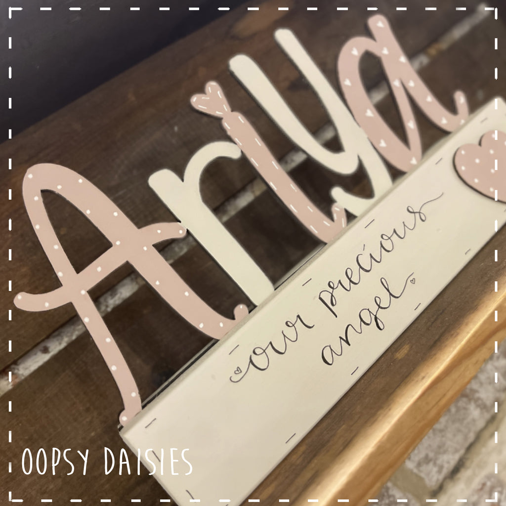 Personalised Name on Block 8590