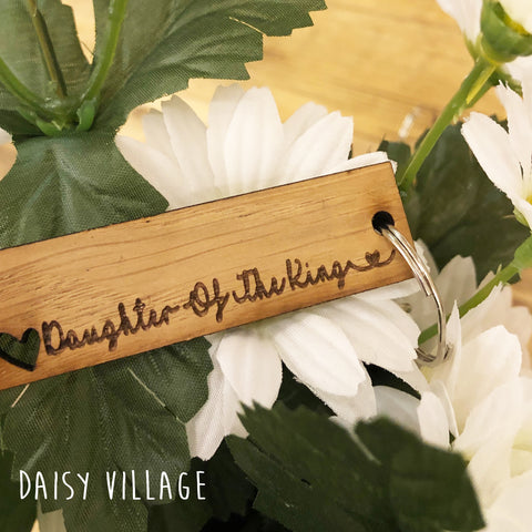Keyring Tag with Heart - Daughter of the King 9051