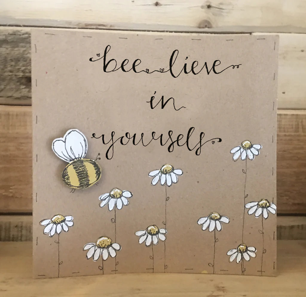 Personalised Card / Postcard - Bees & Daisies 8721