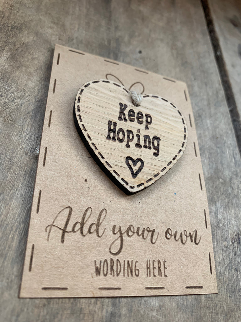 Personalised Little Sentiment Heart & Card - BLANK 10002