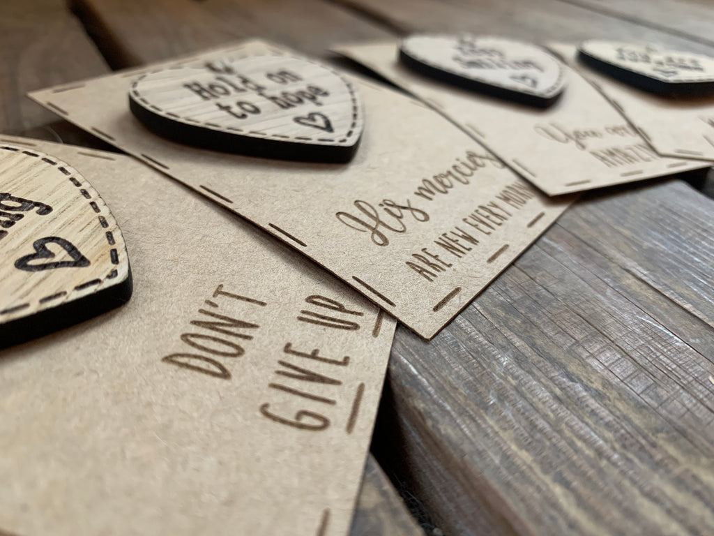 Personalised Little Sentiment Heart & Card - BLANK 10002