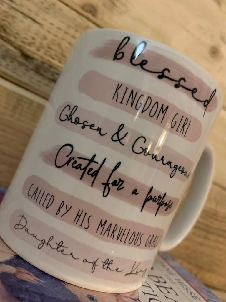 Highlights Personalised 10oz Mug - Scripture Wording Pink 10703