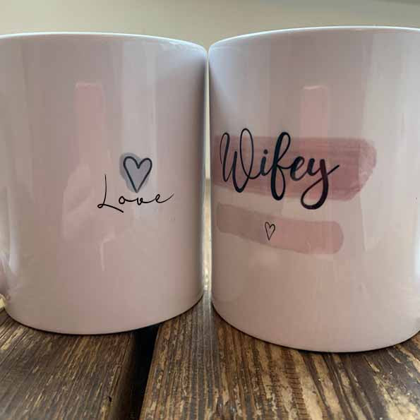 Highlights 10oz Mug Set - Hubby / Wifey 10704