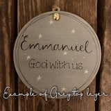 Personalised Layered Bauble - Nativity 10752