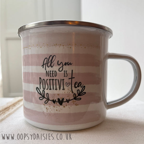 Highlights Enamel Mug - Positivi-tea (TR247) - RRP is