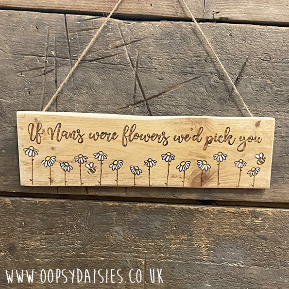 Pallet Block Lg with Daisies - Nans / Flowers 12709