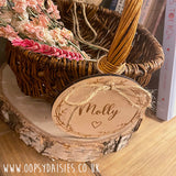 Easter / Flower Girl Basket with Personalised Name Tag 12732