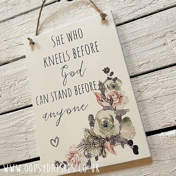 Plaque A5 - Stand Before Anyone 13050