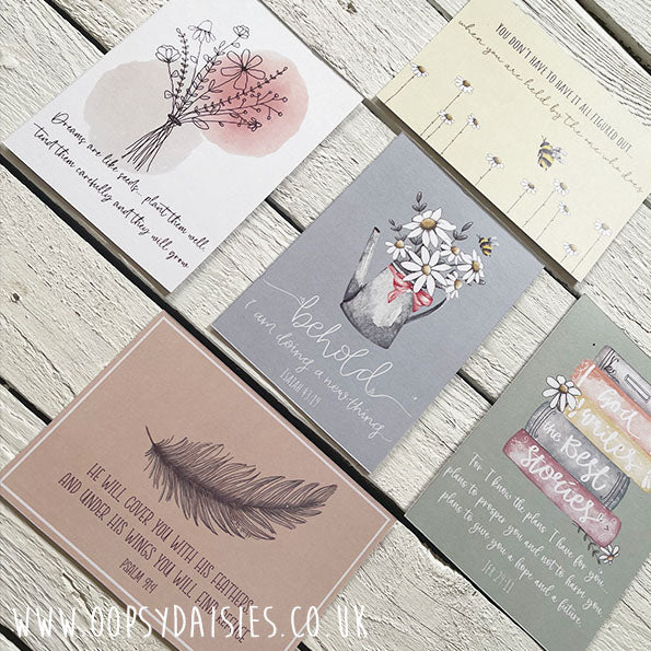 Print / Postcard Stack of Books - For I Know the Plans 13062