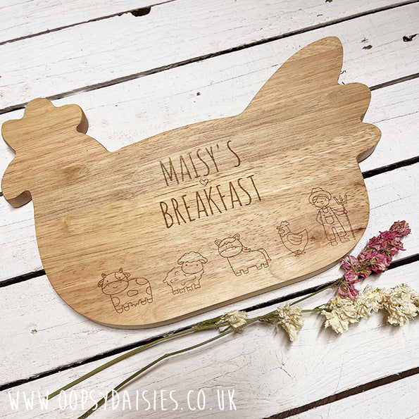 Wooden Board Chicken - Farm Animals 13163