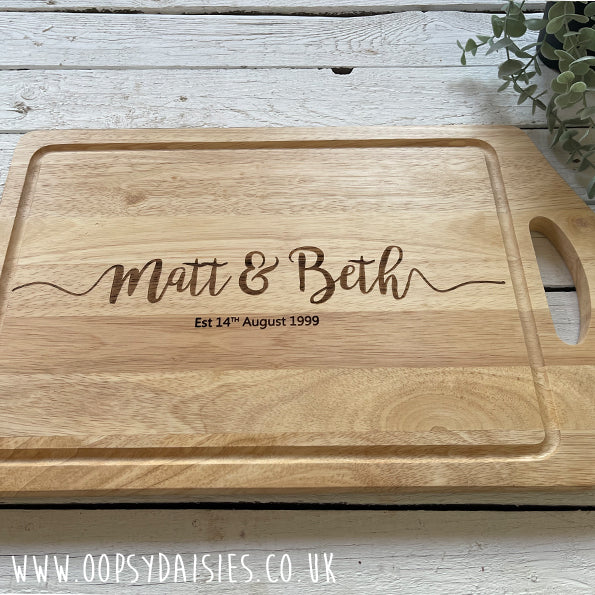 Chopping Board Lg with Handle & Ridge - Elegant 13171