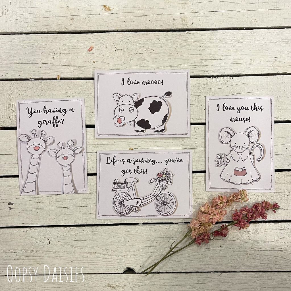 Print / Postcard - Doodles / Cow 13651