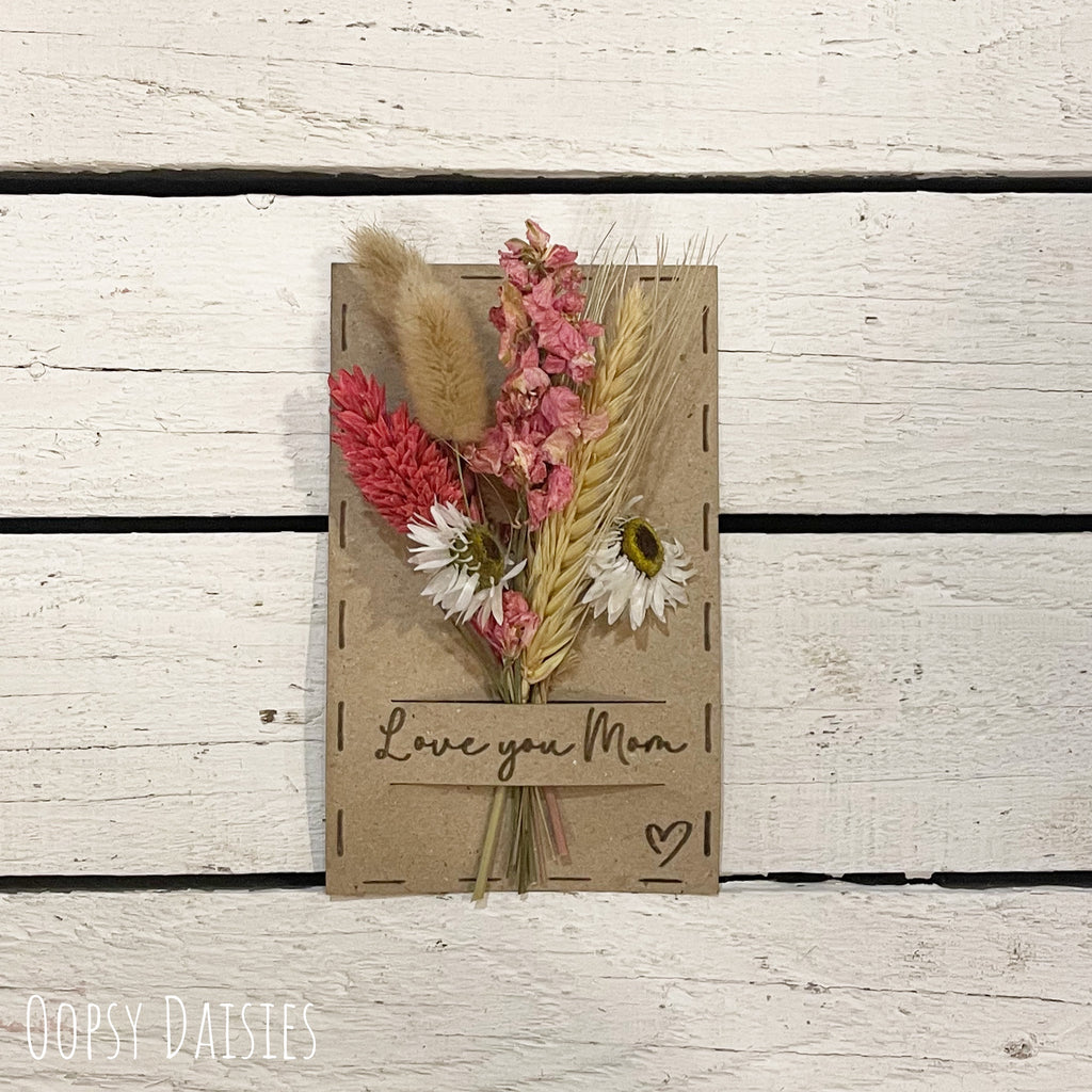 Mini Posy on Card - Love you mom 13683