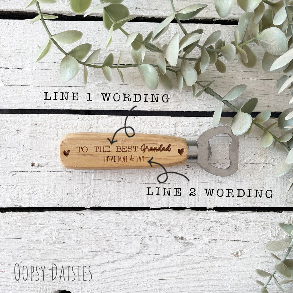 Personalised Bottle Opener - Hearts 13841