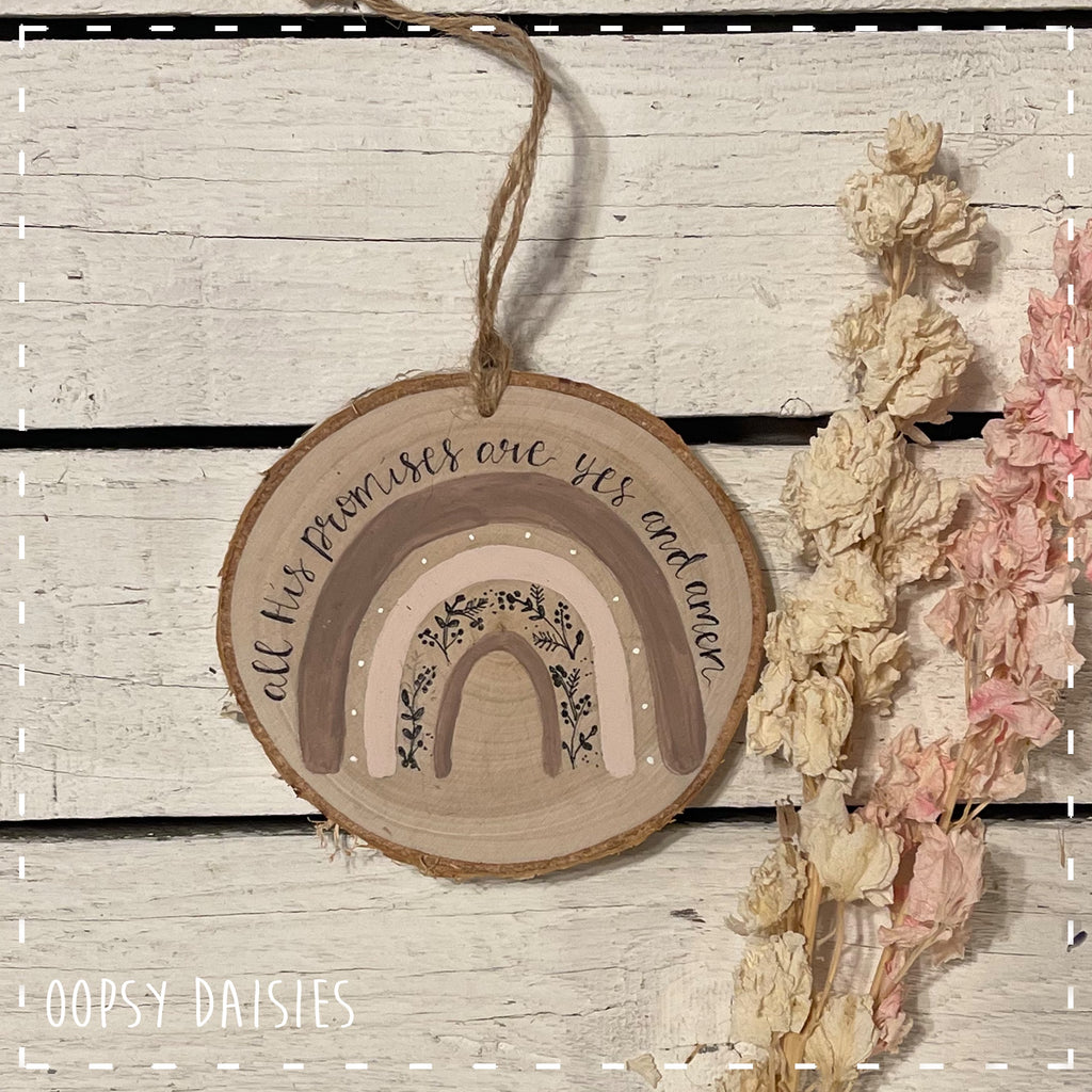 Log Slice Plaque - Rainbow 13881