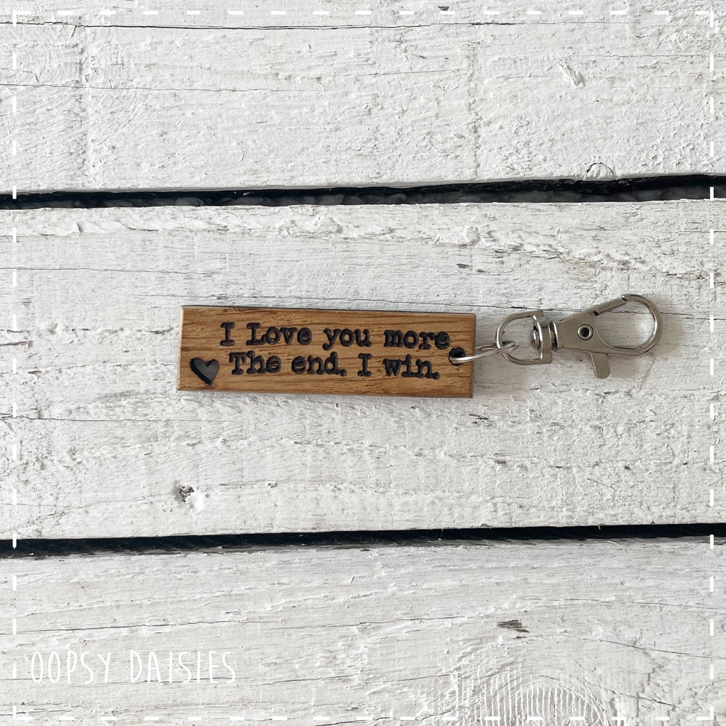 Keyring Tag with Heart - I Love you More 13938