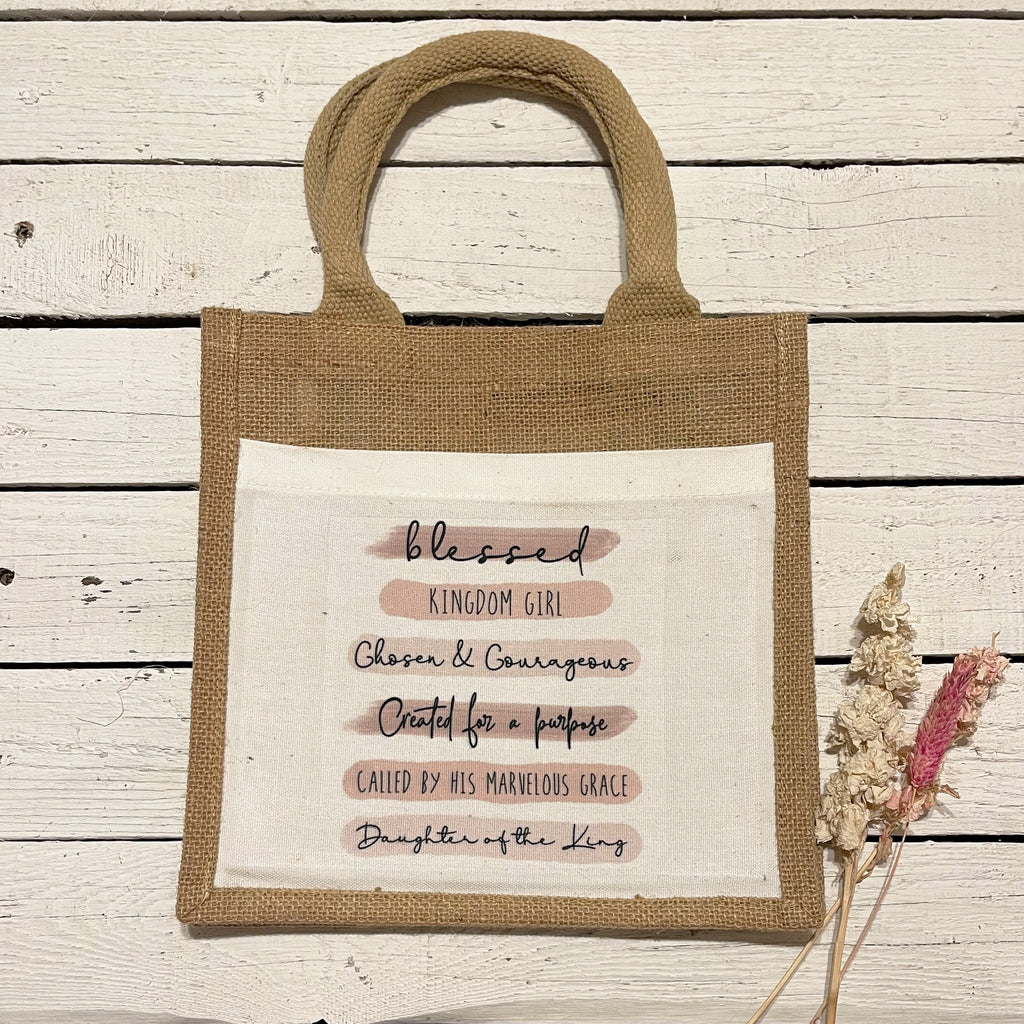 Book / Bible Jute Bag - Daughter of the King 14149