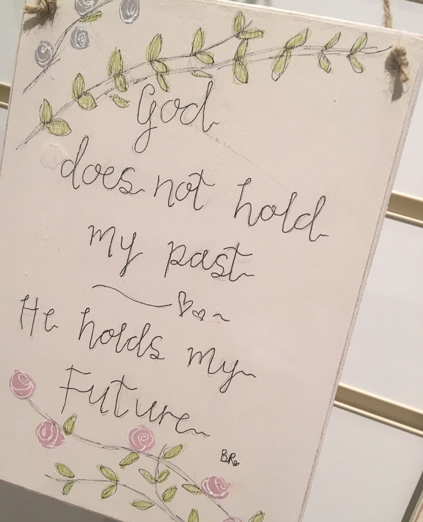 Ex Lg Square Plq - He Holds My Future 5632t