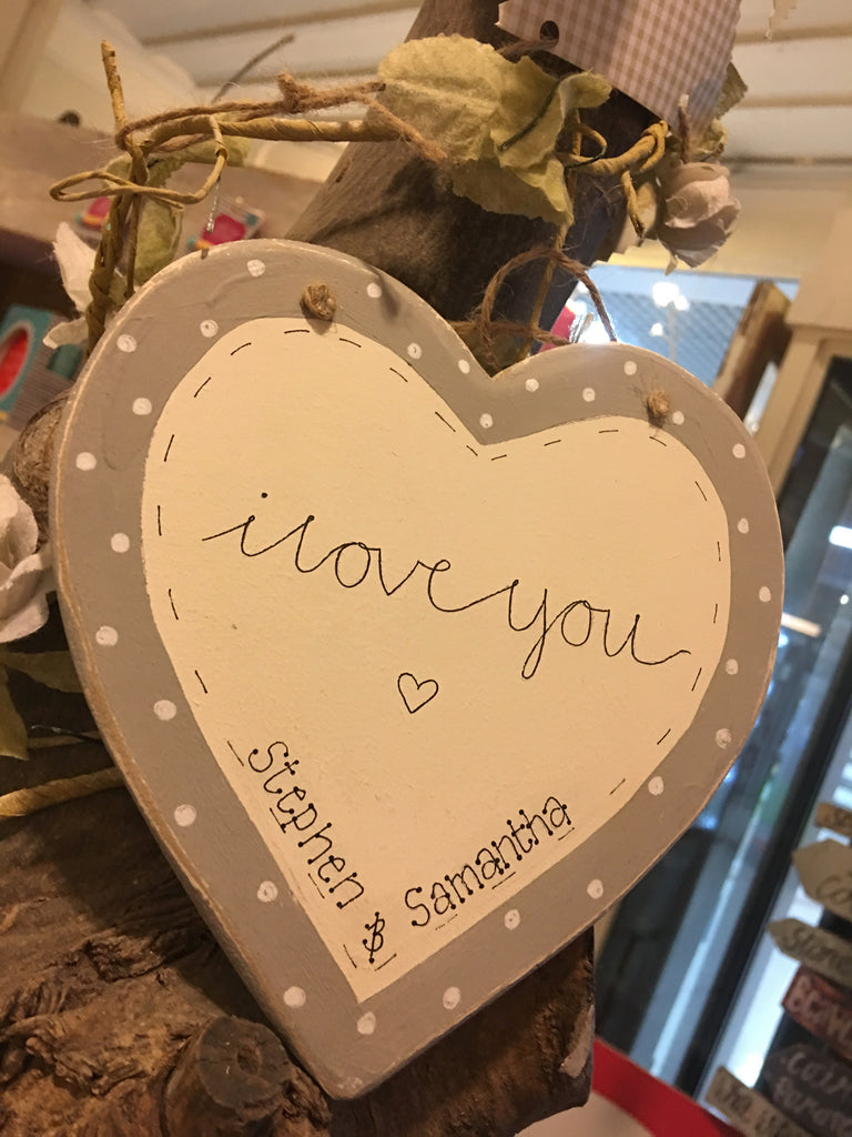 Heart 6" with Border - I Love You 5757