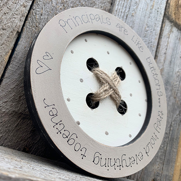 Personalised Wooden Button with String 14.4cm - 7388