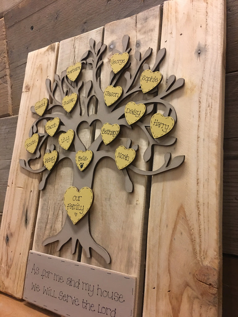 Personalised Family Tree on Large Pallet Board 7761