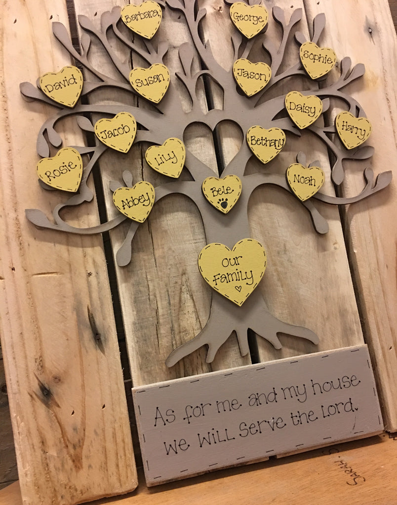 Personalised Family Tree on Large Pallet Board 7761